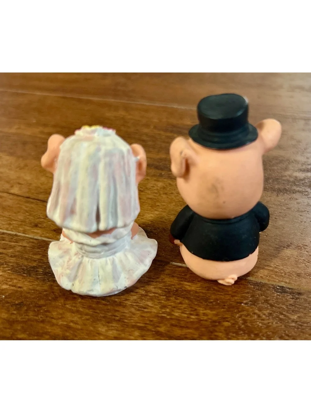 Vintage Ceramic Bride and Groom Pig Figurines